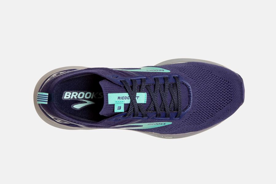 Ricochet 3 Road Brooks Running Shoes NZ Womens - Purple/Turquoise - PLQCBD-209